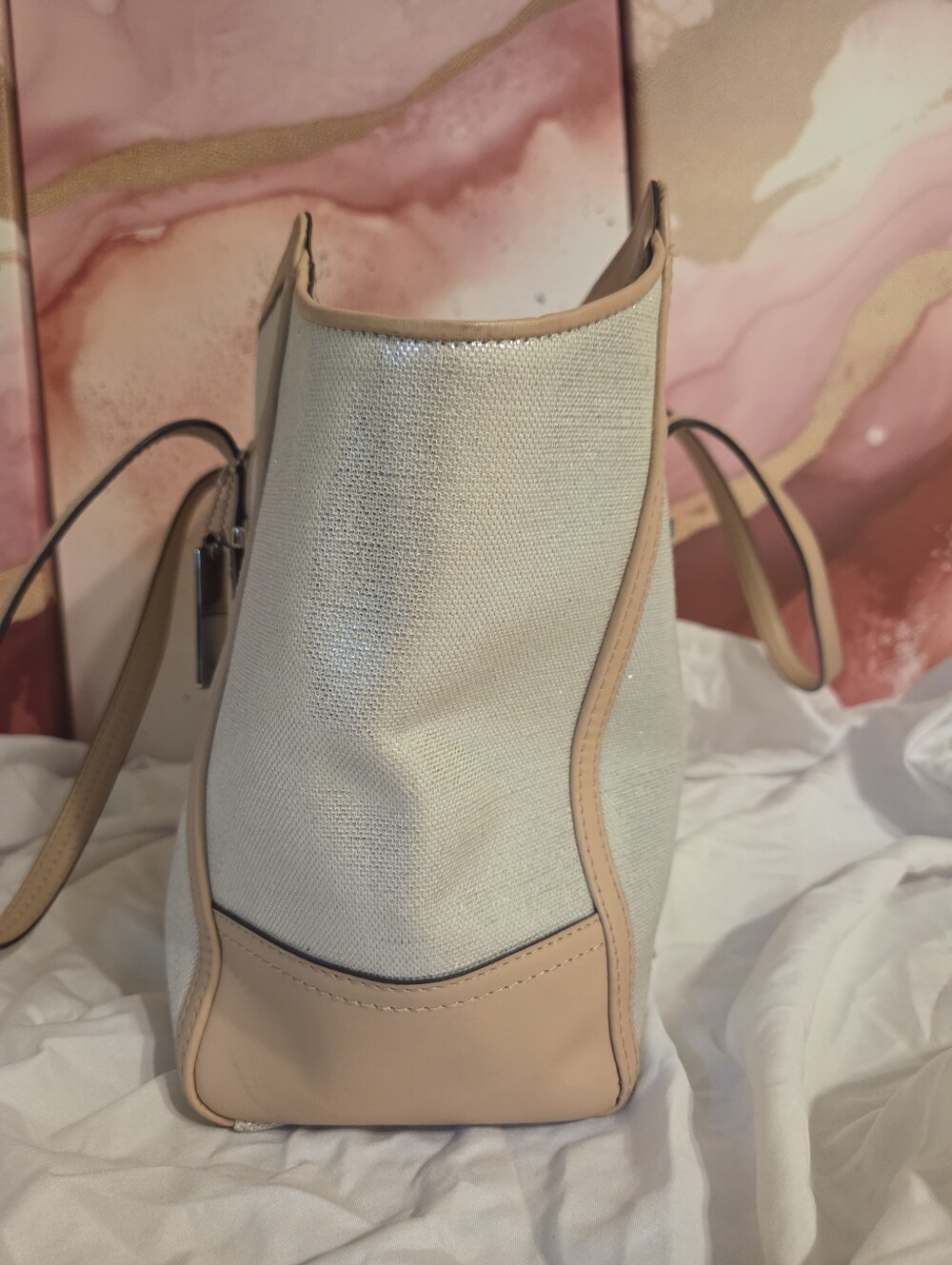 Coach F27727 Taylor Foiled Silver Tote/Purse - Picture 4 of 11